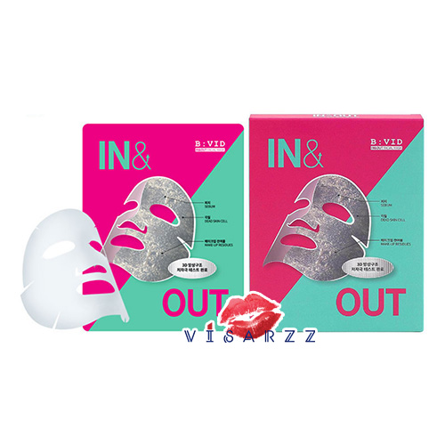 (1 กล่อง 5 แผ่น) B:VID In & Out Facial Mask 1 กล่อง 5 แผ่น มาส์กคนสกปรก มาส์ก detox รูขุมขน ช่วยดึงสิ่งสกปรกออกจากใบหน้า