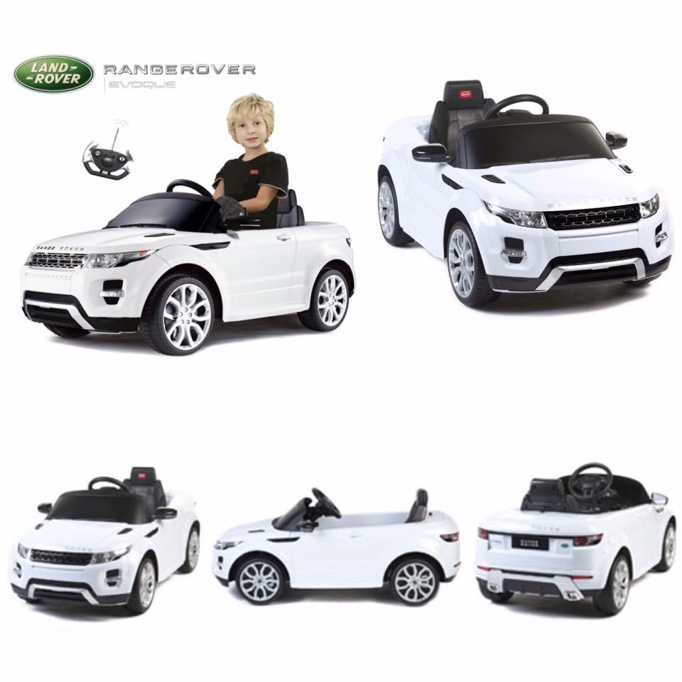 รถแบตเตอรี่พร้อมรีโมทบังคับวิทยุภายใต้ลิขสิทธิ์แท้ของรถยนต์ Land Rover - Range Rover Evoque 12V Battery-Powered Ride-On SUV