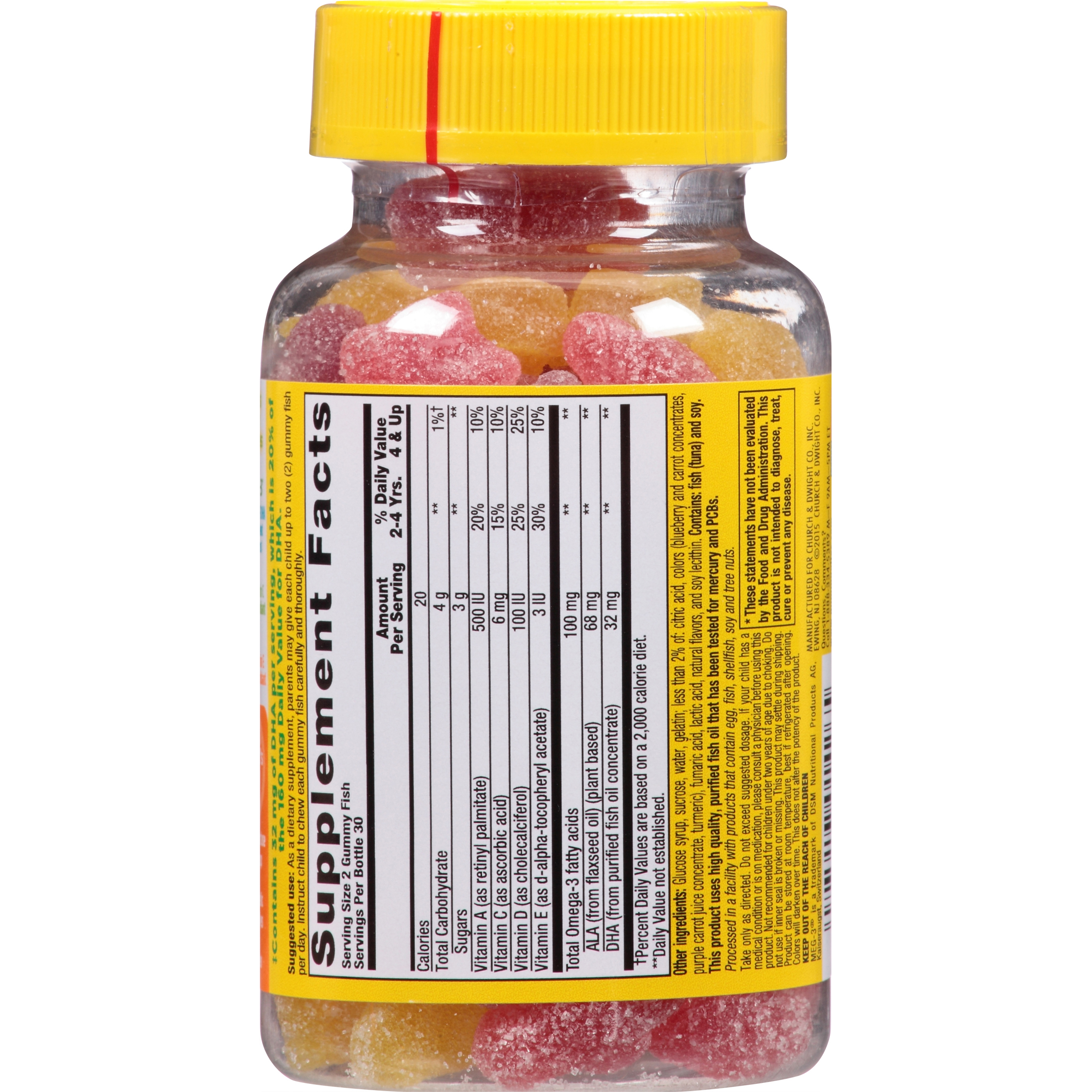 วิตามินเสริมโอเมก้าและดีเอชเอแบบกัมมี่เคี้ยวหนึบ L'il Critters Omega-3 Gummy