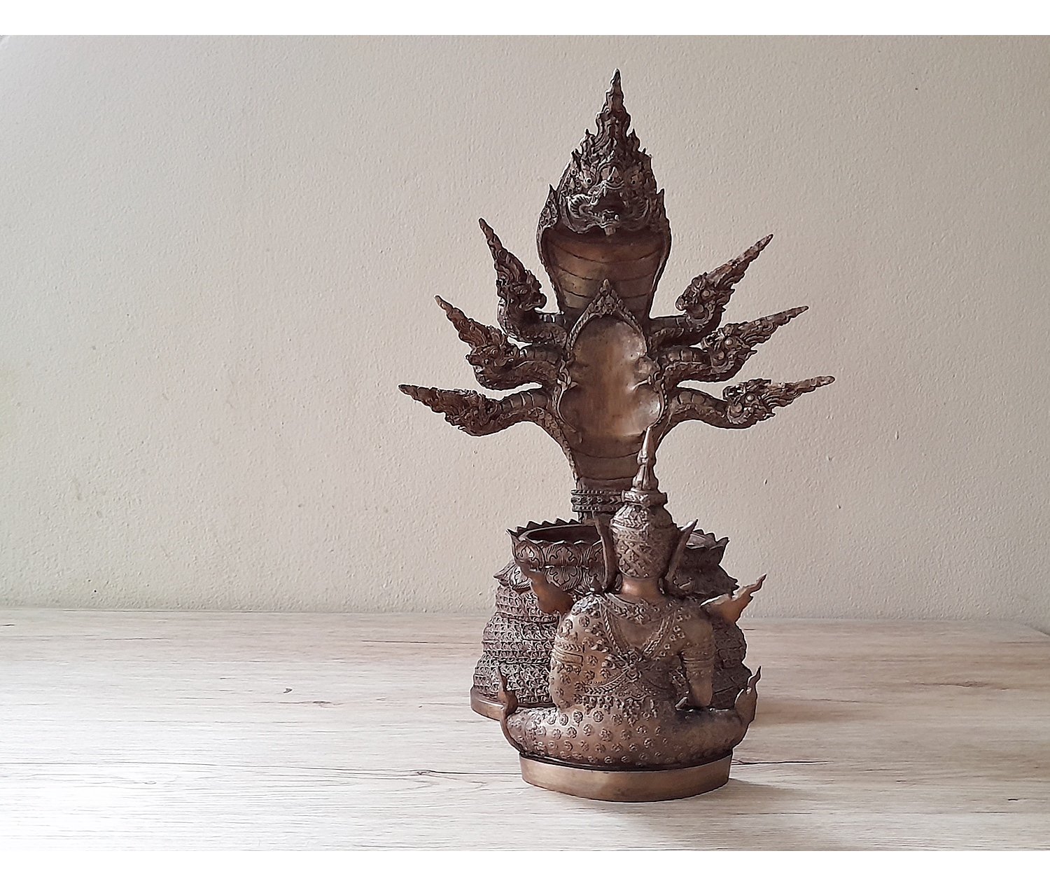 รูปหล่อ พระพุทธรูป สมเด็จองค์ปฐม ทรงเครื่องจักพรรดิ์ ปางพระนาคปรก (พระพุทธวิโมกข์มุนี หน้าตัก 5นิ้ว) ปี2560 #รับประกันแท้ - หลวงพ่อหนุน วัดพุทธโมกข์