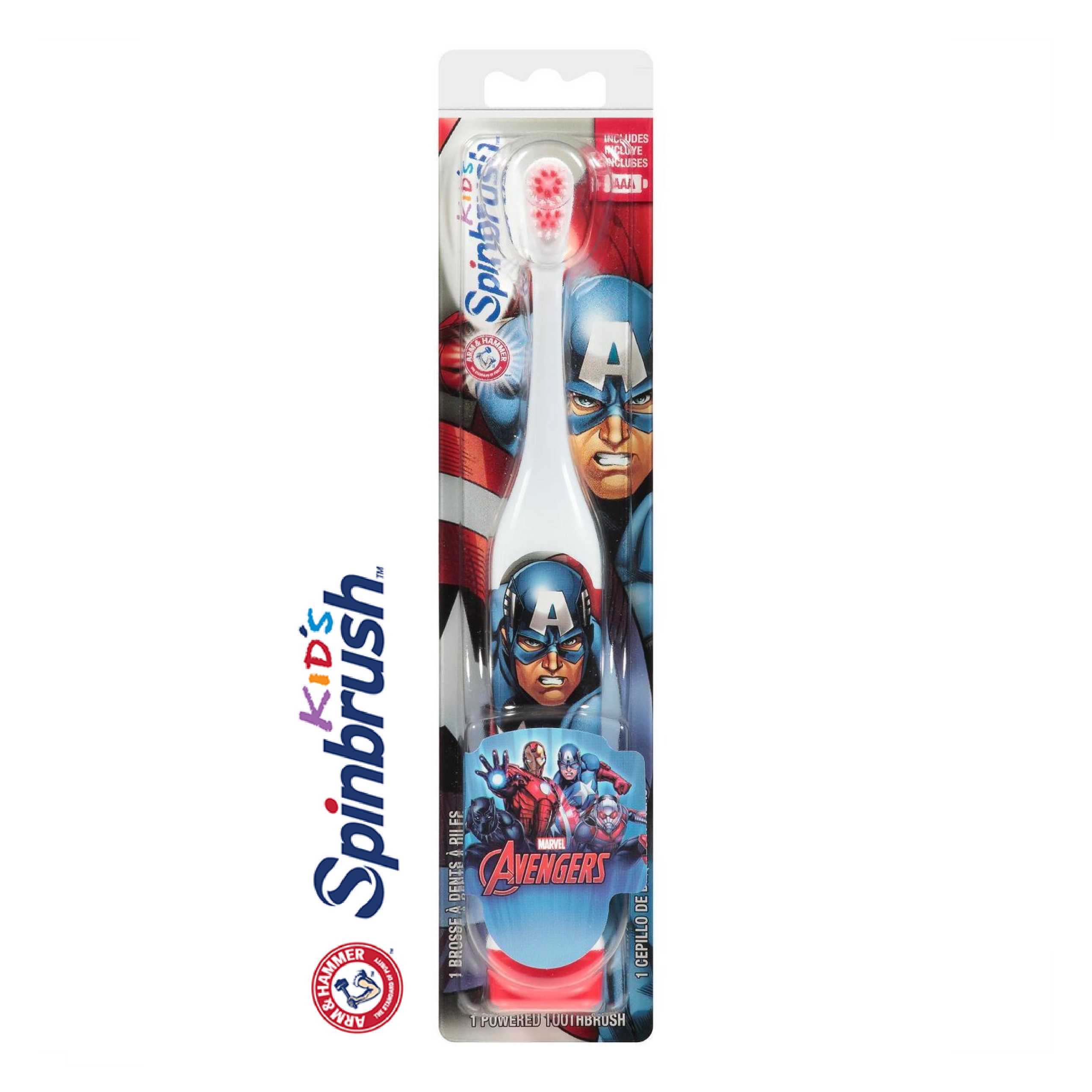 แปรงสีฟันอัตโนมัติสำหรับเด็ก Arm & Hammer Avengers Captain America Spinbrush Kids Battery Toothbrush