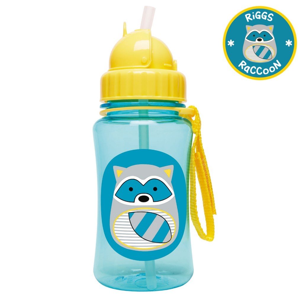กระติกน้ำชนิดหลอดดูดพร้อมฝาปิด Skip Hop รุ่น Zoo Straw Bottle (Raccoon)