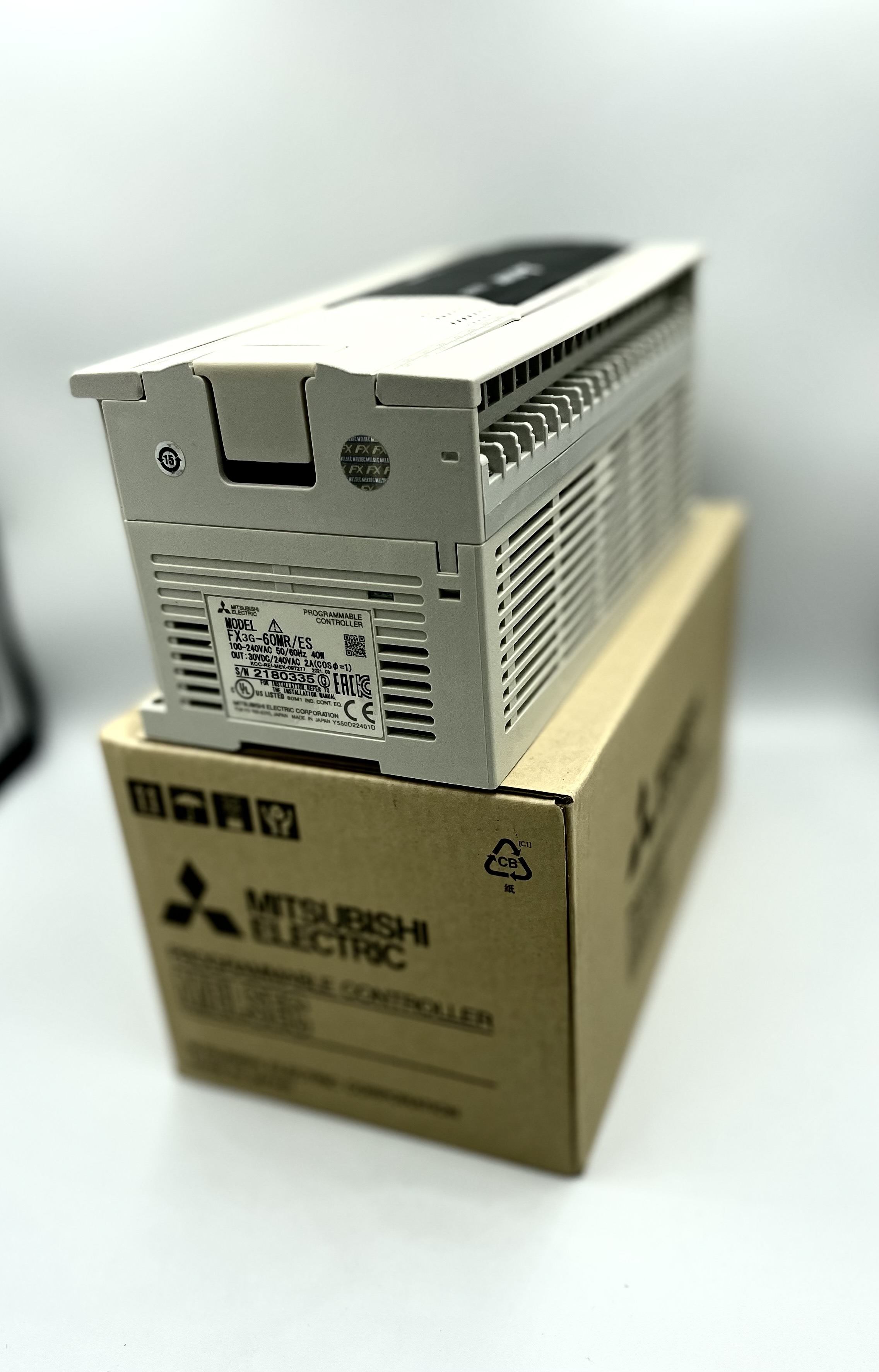 MITSUBISHI PLC MODEL:FX3G-60MR/ES-A 36 Inputs, 24 Outputs, Relay