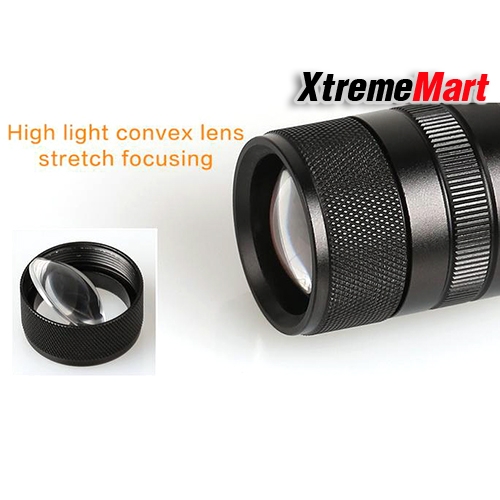 ไฟฉาย SupFire new flashlight F5 10w rechargeable camping outdoor led zoom flashlight (BLACK)