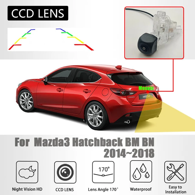 กล้องถอย mazda 3 ตรงรุ่น HDM คมชัดแบบฝัง ปลั๊กตรงรุ่น ฟรีติดตั้ง