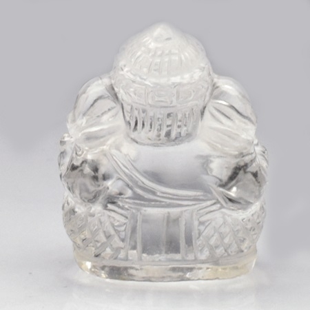 Untreated Quartz Carving Ganesha (Load Of Success) พระพิฆเนศ แกะสลัก น้ำหนัก 39.55 กะรัต สีขาว Colorless เนื้อสะอาดไมม่มีตำหนิ งานแกะสลักสวย