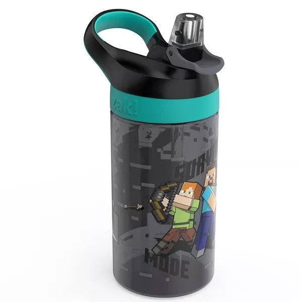 กระติกน้ำพร้อมหลอดดื่มสำหรับเด็ก Zak! Minecraft 16 Oz. Water Bottle (2-Pack)