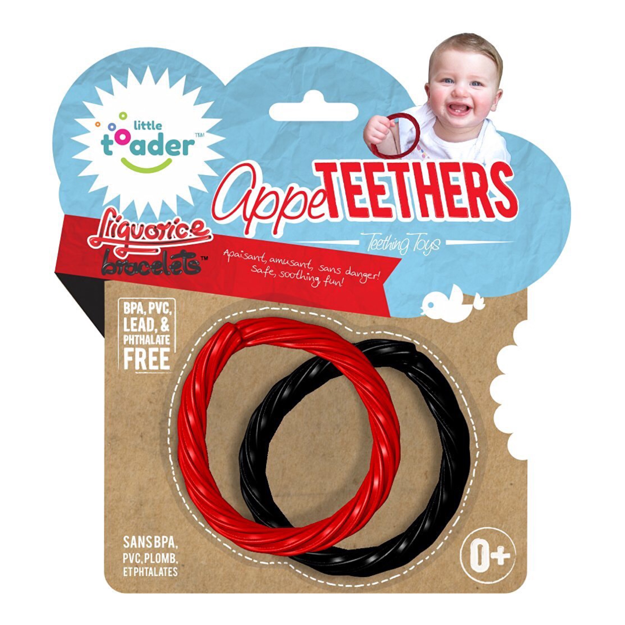 ยางกัดรูปทรงสุดฮา Little Toader Appe Teethers Teething Toys (Liquorice Bracelets)