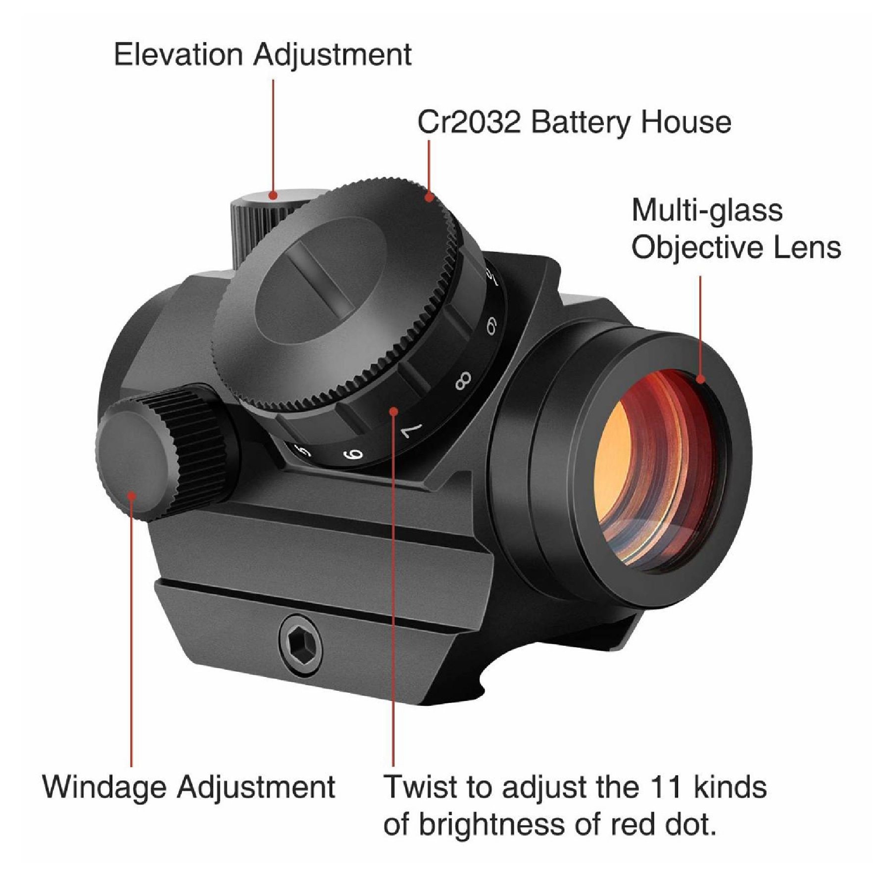 🇹🇭⫸ T3 Red Dot Sight 1*20