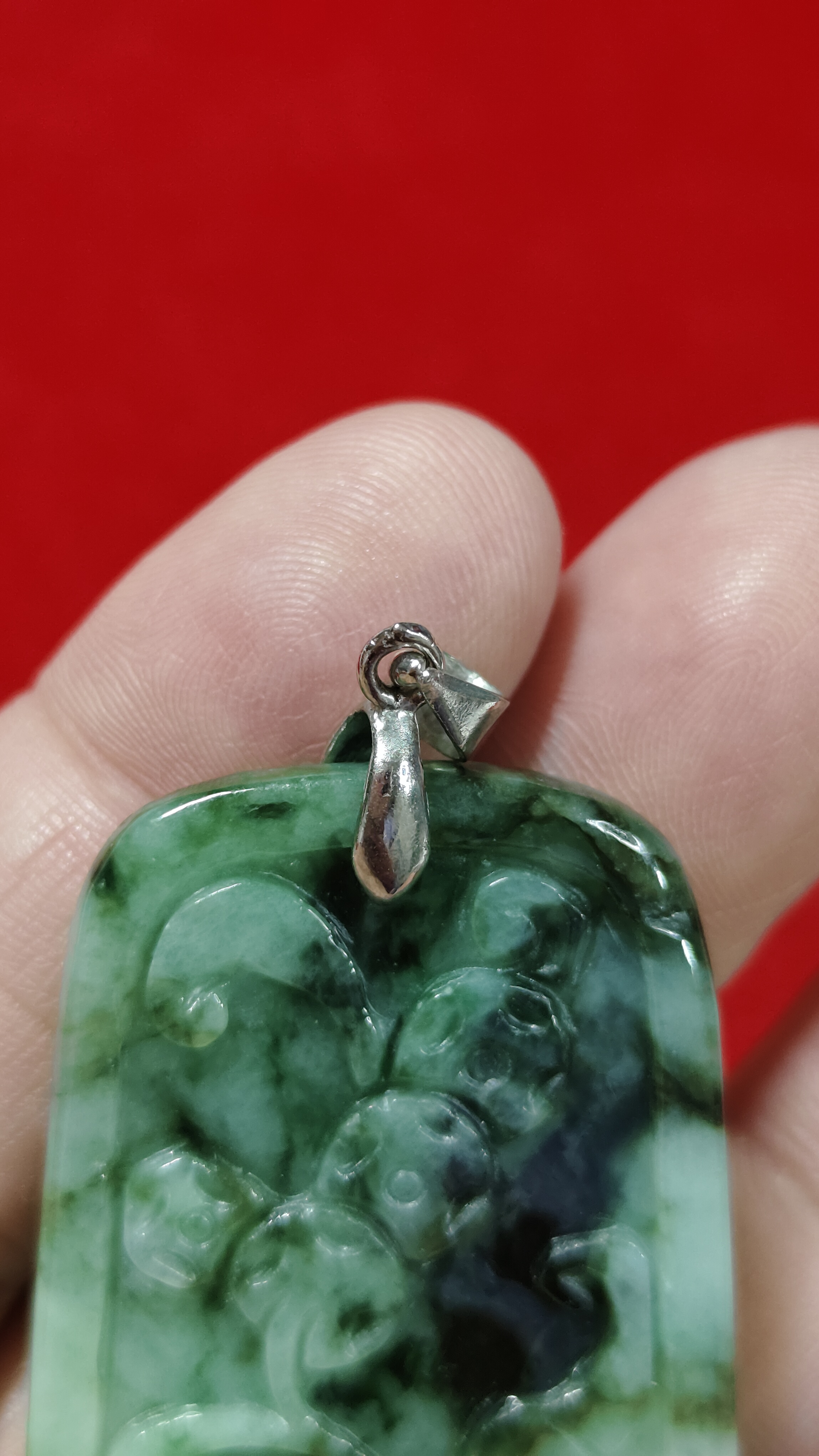 #จี้หยกพม่าแกะสลัก รหัสC-029