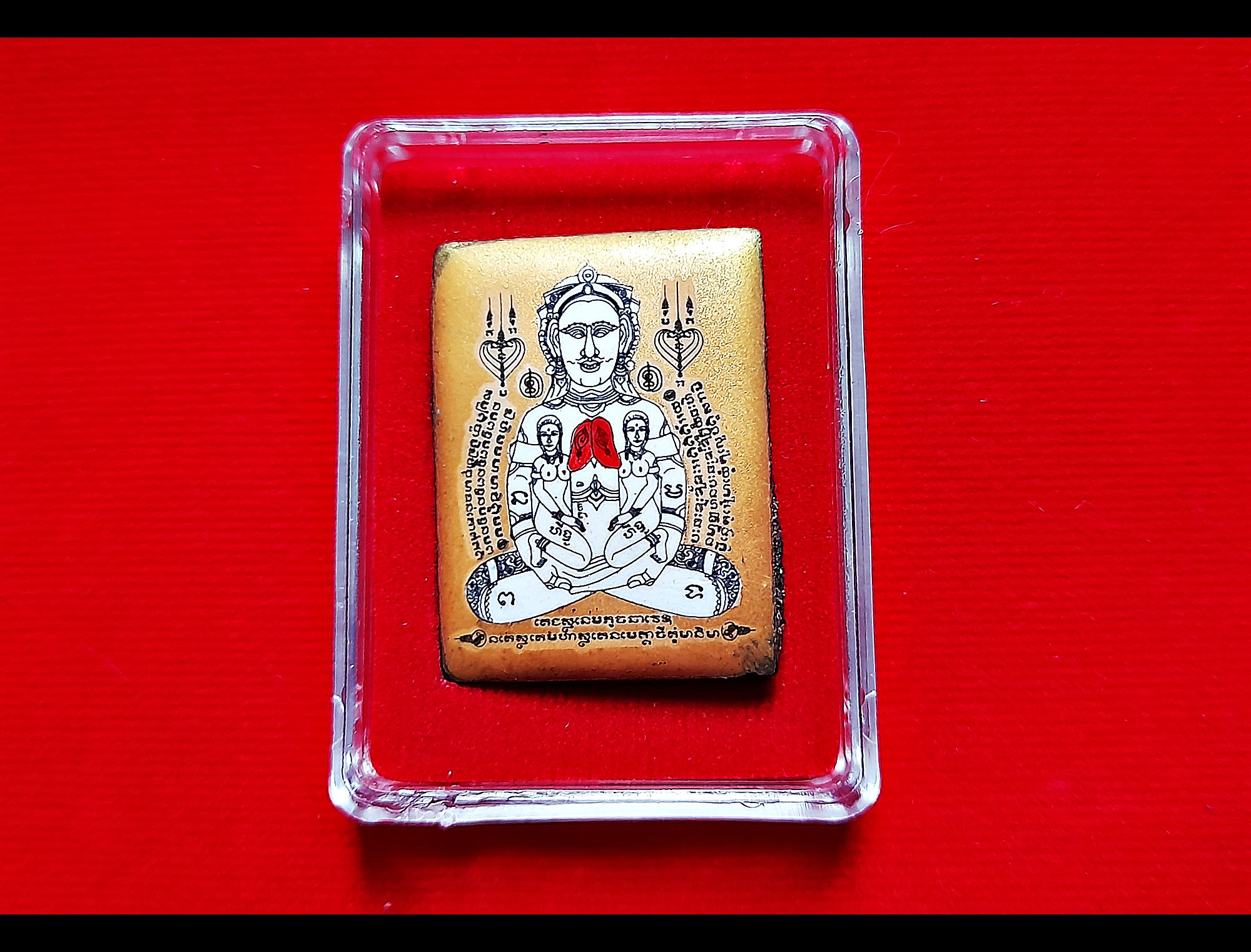 ล็อกเก็ต(ใหญ่) ฉากทอง โครตขุนแผน ยันต์นะอกแตก นางล้อม หลังแม่กำเนิด บรรจุมวลสาร+ตะกรุด3ดอก (อานุภาพโชคลาภ ค้าขาย เมตตา เส่นห์) ปี2564 #รับประกันแท้