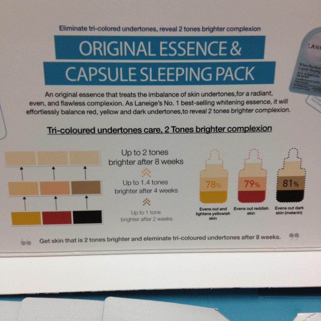 (Tester) Laneige White Plus Renew Capsule Sleeping Pack 3mL สลีปปิ้งแพค แบบแคปซูล สูตรเข้มข้น เพื่อขจัดความหมองคล้ำ ให้ผิวขาวใส