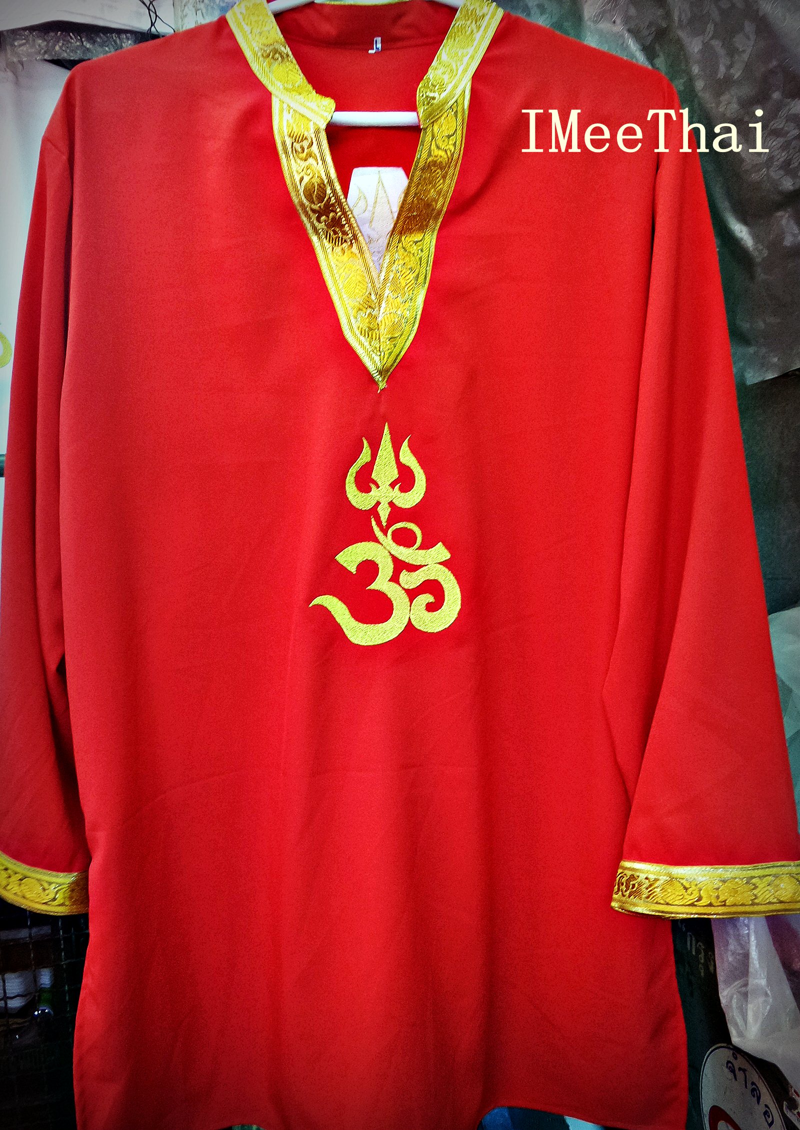 เสื้อสีแดง โอม ตรีศูล พระพิฆเนศ พระศิวะ