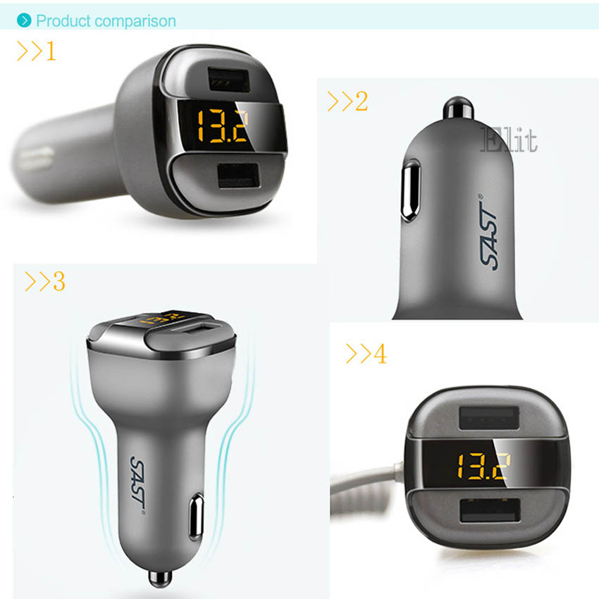 Elit ที่ชาร์จมือถือในรถ ชาร์จเร็ว 2ช่อง ที่ชาร์จในรถแบบ USB Car Charger Quick Dual USB 3.4A