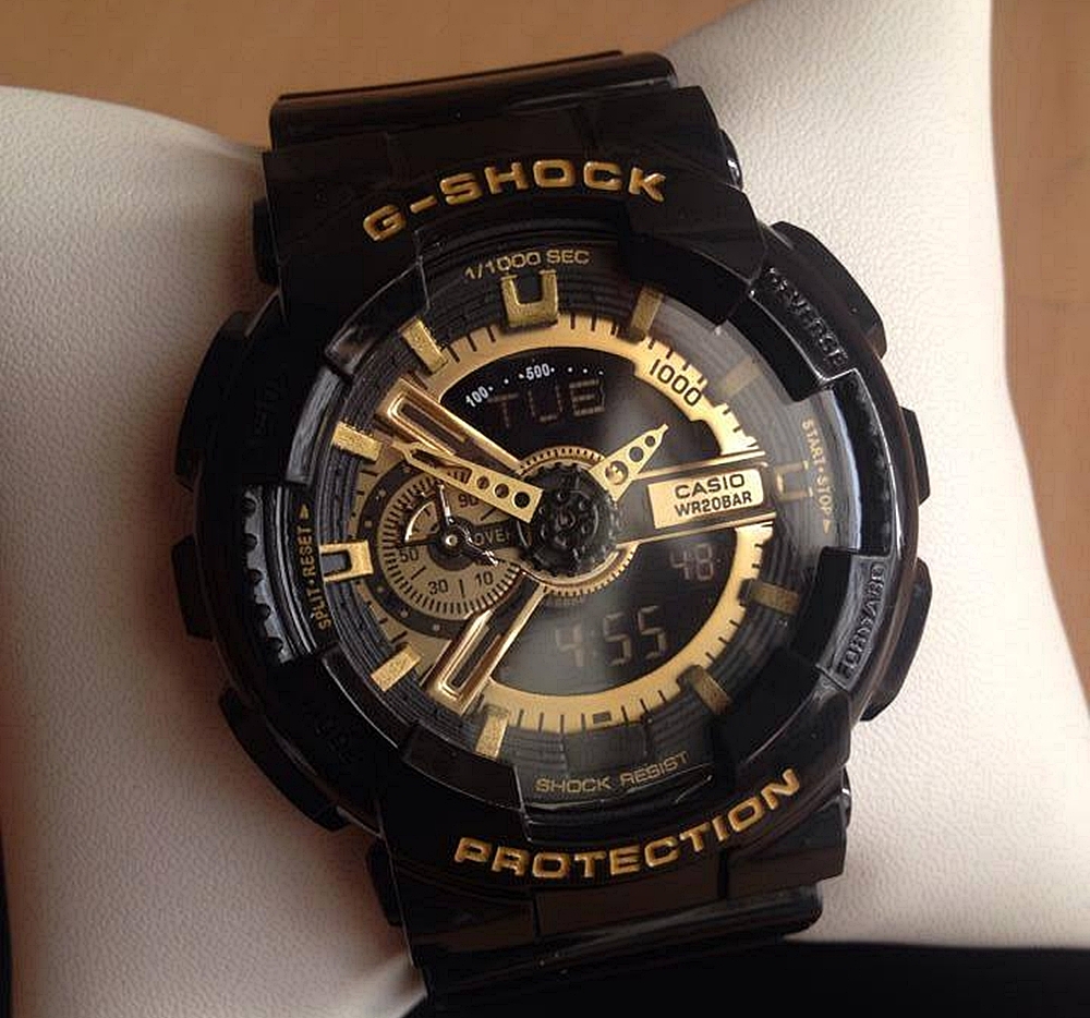 นาฬิกา G-Shock AAA รุ่น สีดำหน้าปัดทองตัวท็อป การใช้งาน 2 ระบบเหมือนจริงมาก ในสไตล์ที่คุณต้องชอบ