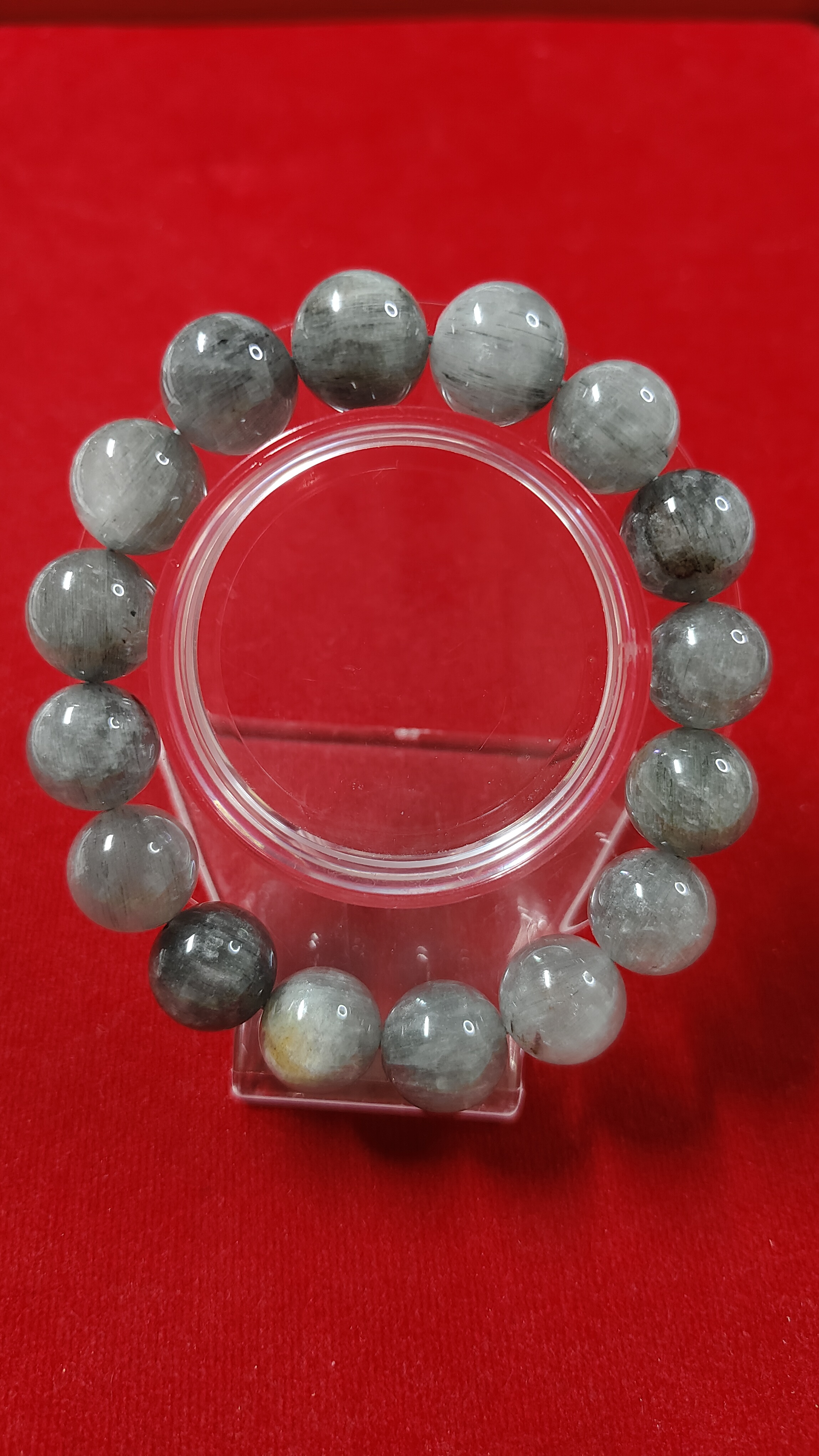 #ข้อมือแก้วโป่งข่าม(แก้วฟ้าแร)รหัสbh-0052