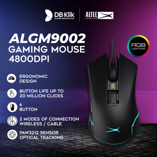 Mouse Gaming ALTEC LANSING ALGM-9002 Wireless & Wired 4800DPI-ALGM9002