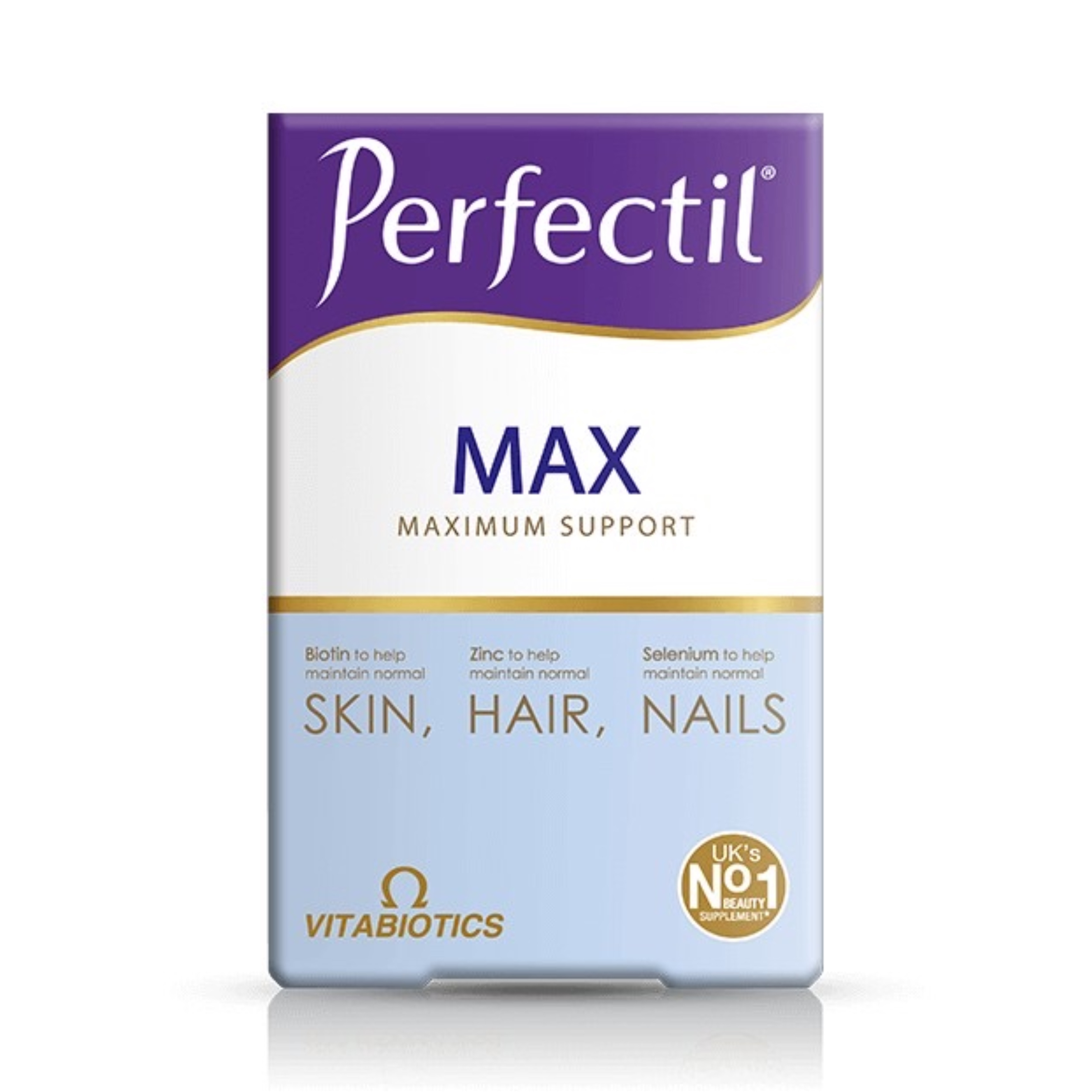 วิตามินบำรุงผิว เส้นผม และเล็บสูตรเข้มข้น Vitabiotics Perfectil Max
