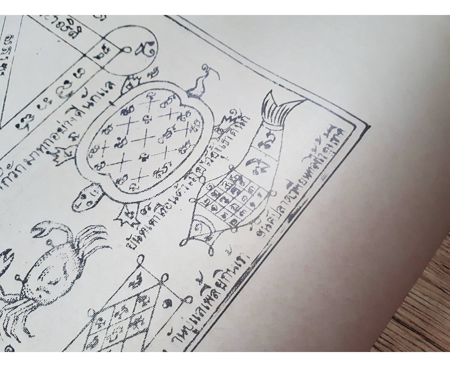 รูปภาพ หลวงปู่ครูบาธรรมชัย ด้านหลัง ยันต์รวม ปี2529 (ก่อนท่านมรณะภาพปี2530) (ขนาด 40-50ซม.) #รับประกันแท้และทัน