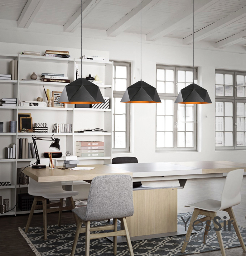 โคมไฟห้อยเพดานทรงเรขาคณิต