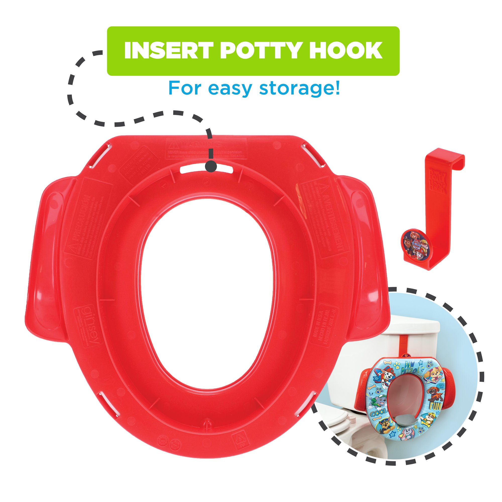 อุปกรณ์รองนั่งชักโครกสำหรับเด็ก Ginsey Paw Patrol "Let's Have Fun" Soft Potty Seat