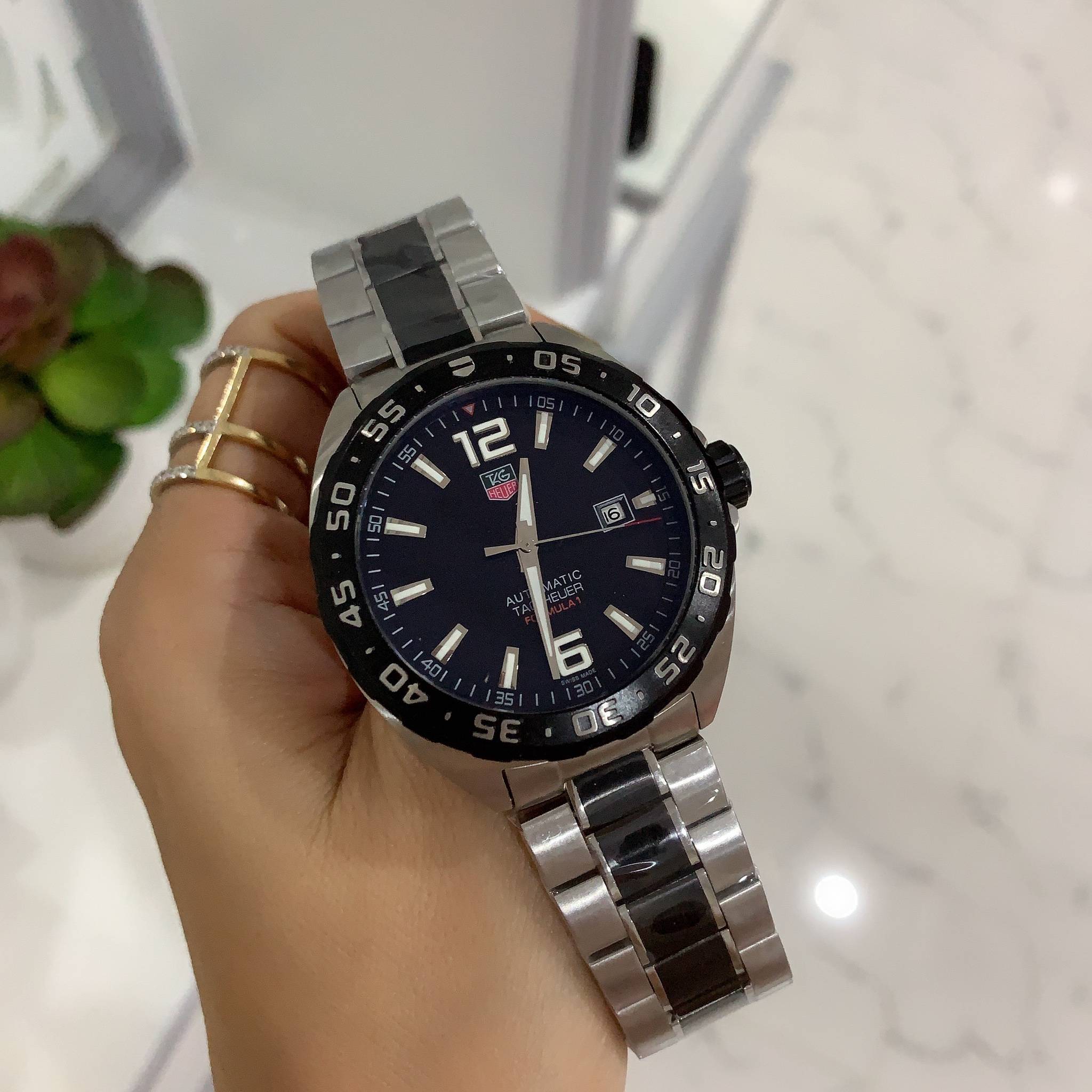นาฬิกา TAG Heuer Formula 1 Chonograph ขอบดำ Mirror Swiss