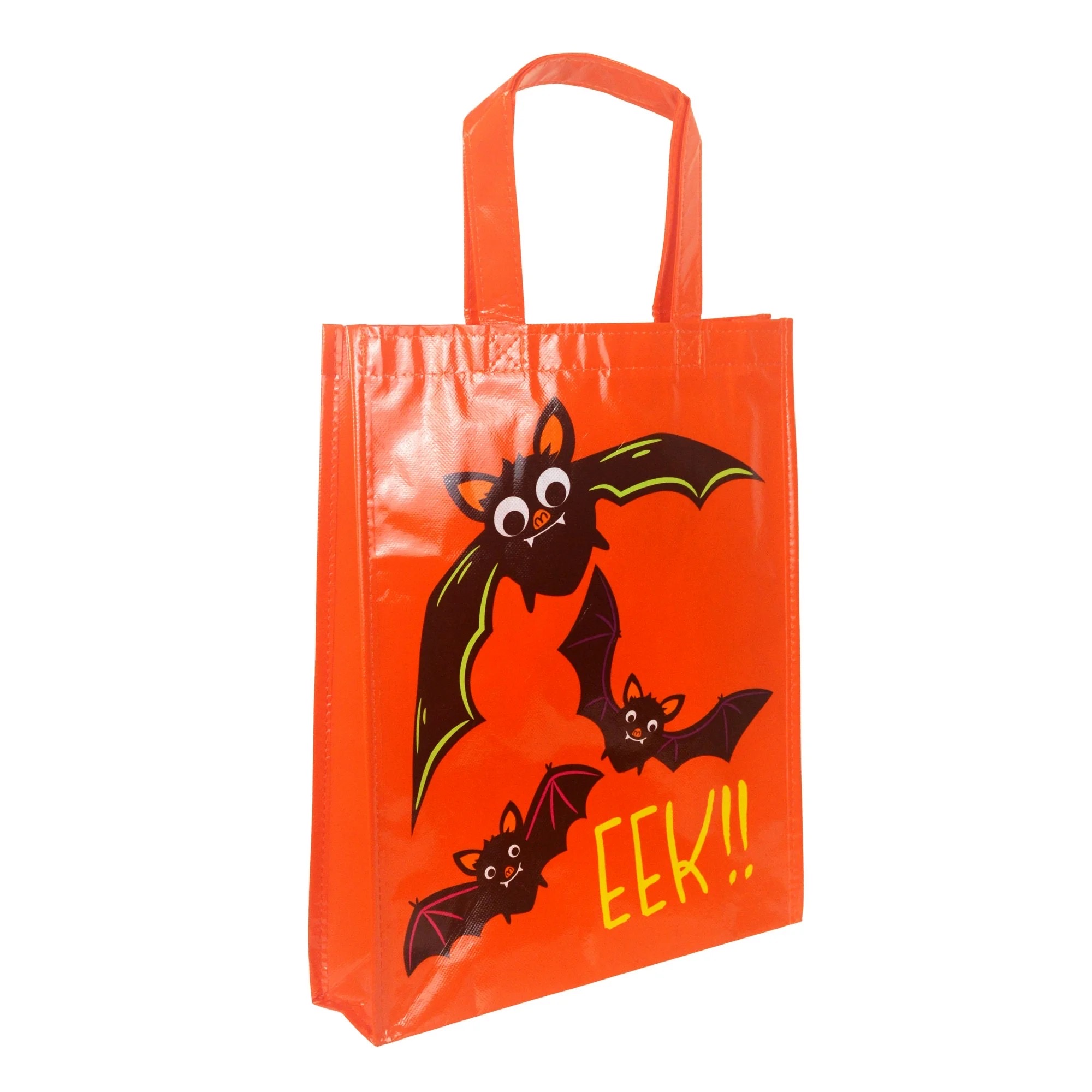 ถุงเอนกประสงค์บรรจุขนมวันฮาโลวีน Way to Celebrate Bats with Goggly Eyes Halloween Tote Bag