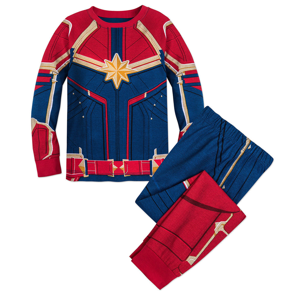 ชุดนอนแขนขายาว Marvel Captain Marvel Costume PJ PALS for Girls จาก Disneystore อเมริกา ไซส์ 6 & 7