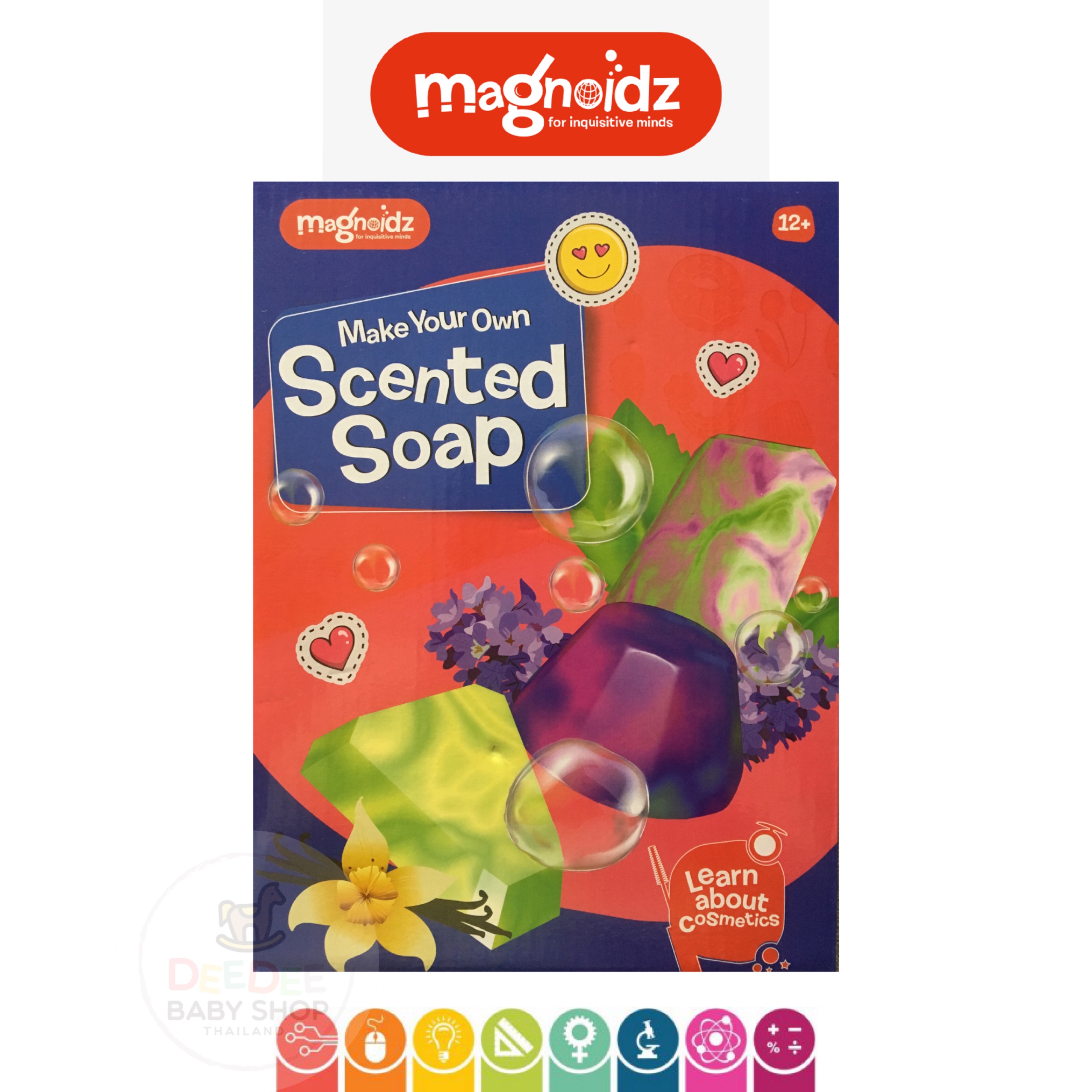 ชุดอุปกรณ์ทดลองผลิตสบู่ Magnoidz Learn about Cosmetics - Make Your Own Scented Soap Science Kit