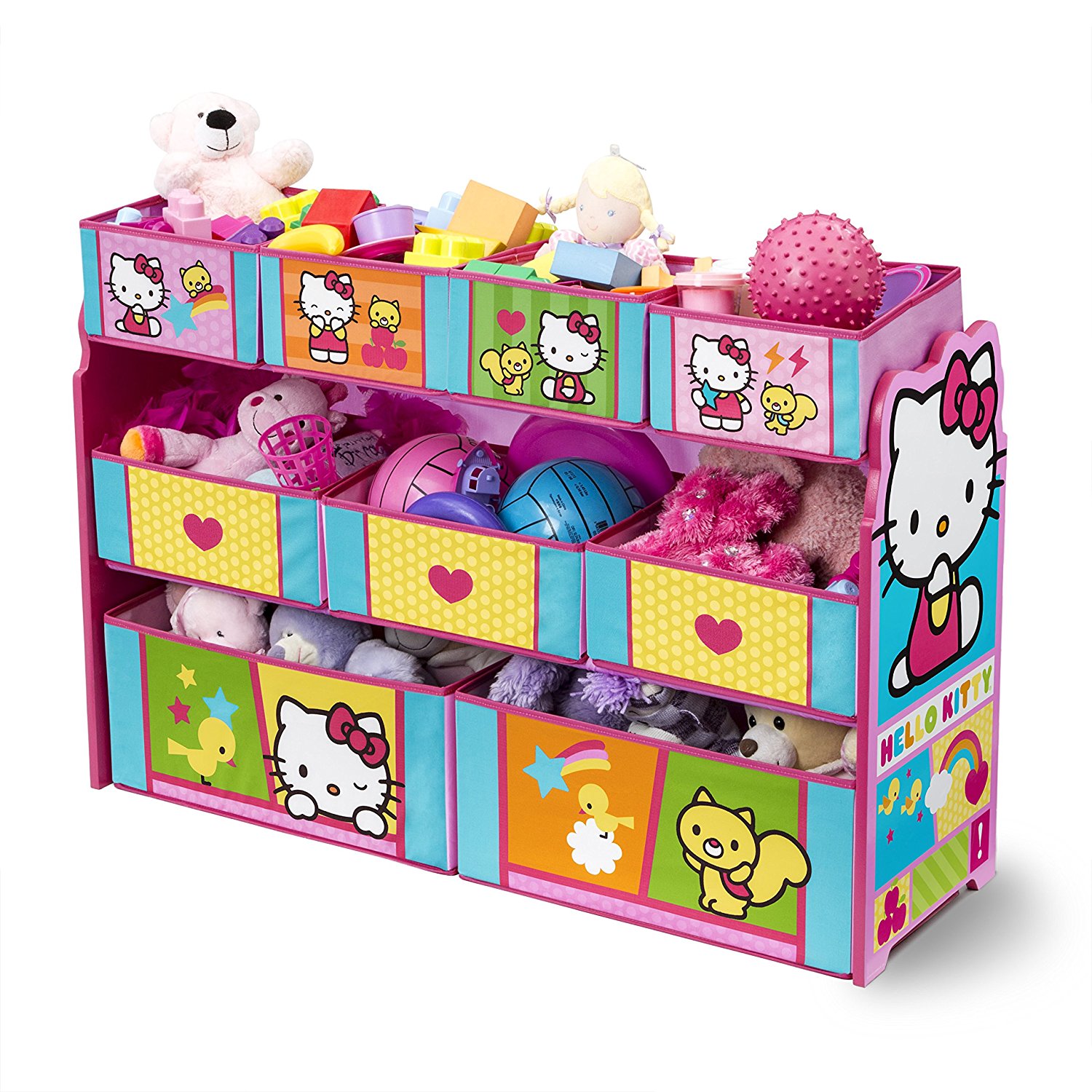 ชั้นเก็บของเล่นสุดน่ารัก Delta Children Deluxe 9 Bin Toy Organizer (Hello Kitty)