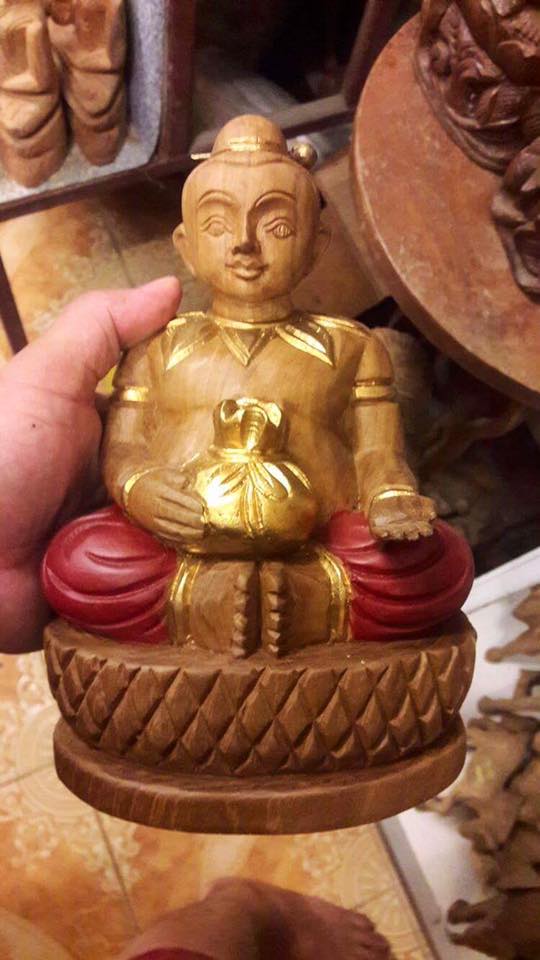 กุมารทอง แกะสลัก ไม้สักทอง (องค์เปล่ายังไม่ปลุกเสก)