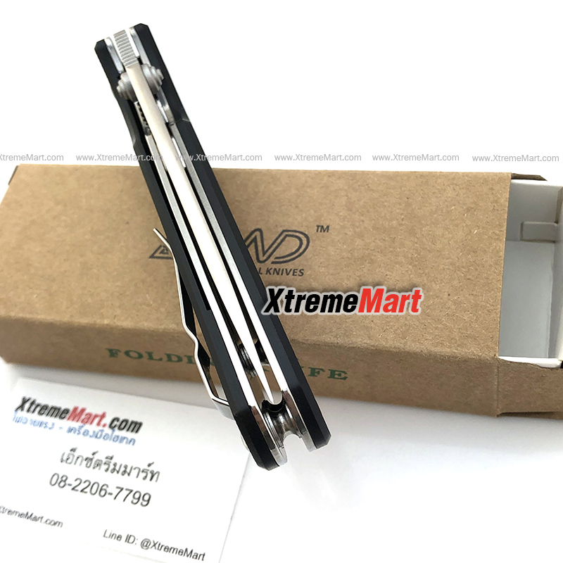 มีดพับ LAND รุ่น 910 Ver.2019 ใบมีดแข็งพิเศษ(12C27 Stainless) จุดหมุนตลับลูกปืน เปิด/ปิดลื่นมาก Folding Knife (ด้ามสีดำ)