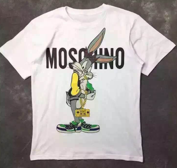 เสื้อยืด mos กระต่าย bunny size s m l สีขาวและดำ