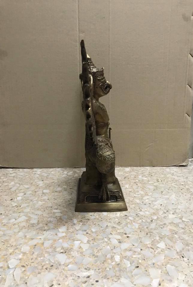 รูปหล่อ พญาครุฑ เนื้อทองเหลือง (กว้าง14นิ้ว สูง13นิ้ว) งานหล่อใหม่ รายละเอียดชัดเจนมาก (ขายปลีก ขายส่ง)