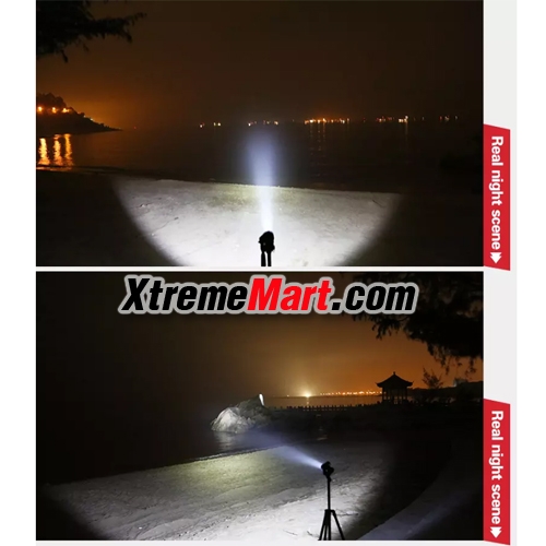 ชุดเซตไฟฉาย SuperFire A5-L2 1100LM 5-Mode USB rechargeable LED Flashlight (Black)