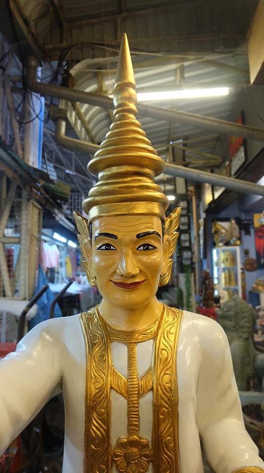 รูปหล่อ รูปปั้น เทพทันใจ นัตโบโบยี แกะสลักจากไม้สัก (สูง1.5เมตร)