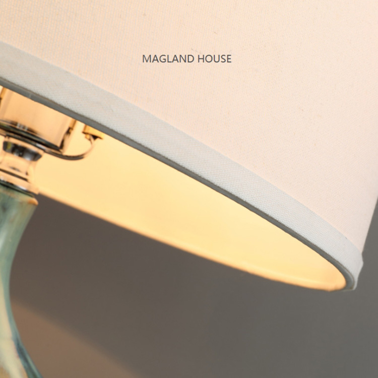 โคมไฟตั้งโต๊ะฐานเซรามิคโป๊ะผ้า สี Creative Paint [ND205]