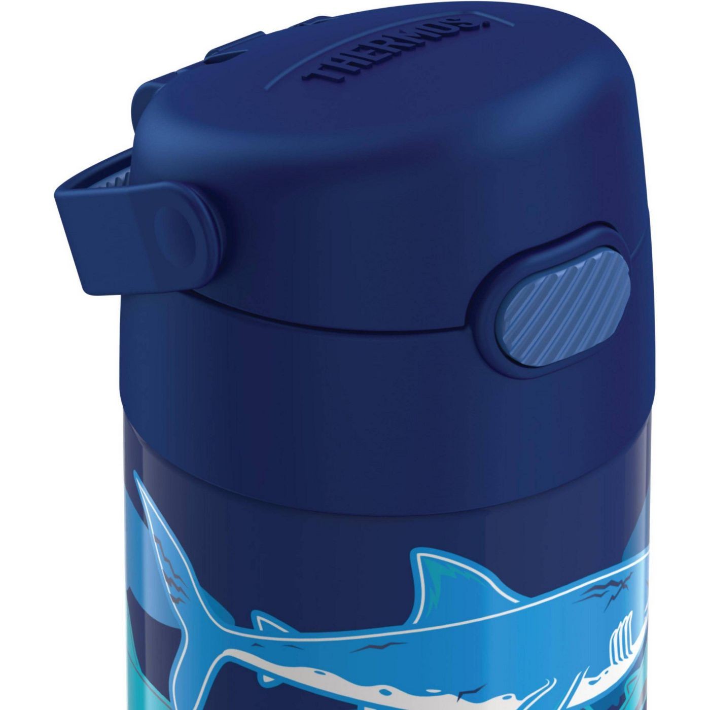กระติกน้ำสเตนเลสรักษาอุณหภูมิ Thermos Sharks FUNtainer Vacuum Insulated Stainless Steel Bottle 12OZ with Bali Handle