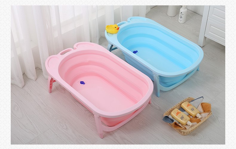 อ่างอาบน้ำพับได้สำหรับทารกและเด็กเล็ก Baby 'n Goods Save Space & Compact Bath Tub