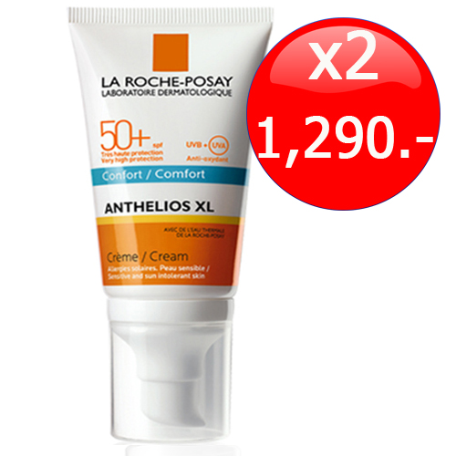 (แพคคู่ x2) NEW สูตรใหม่!! สินค้าฝรั่งเศส La Roche-Posay Anthelios XL SPF50+ Cream Comfort with Perfume 50mL /Ultra UVA (PPD 39) ครีมกันแดดสำหรับผิวแห้ง ปรับสูตรให้มีกลิ่นสดชื่น โดยยังคงผ่านการทดสอบว่าอ่อนโยนต่อผิวแพ้ง่าย ไม่ก่อสิวอุดตัน และประสิทธิภาพกัน