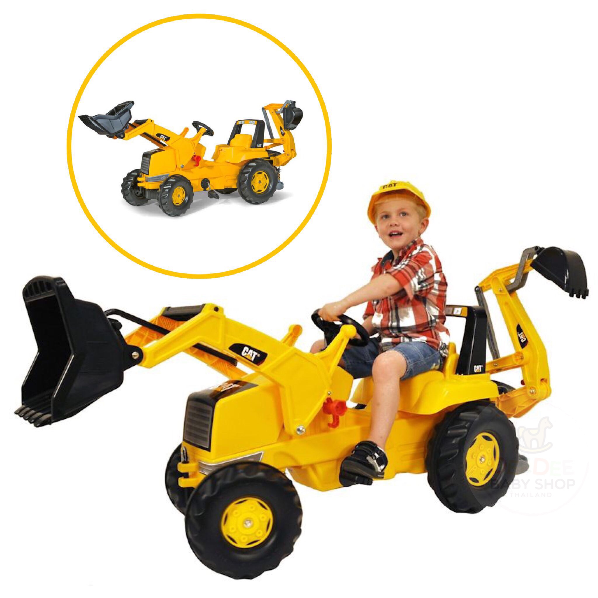รถตักดินแบบขาถีบสำหรับเด็ก Rolly CAT Construction Pedal Tractor