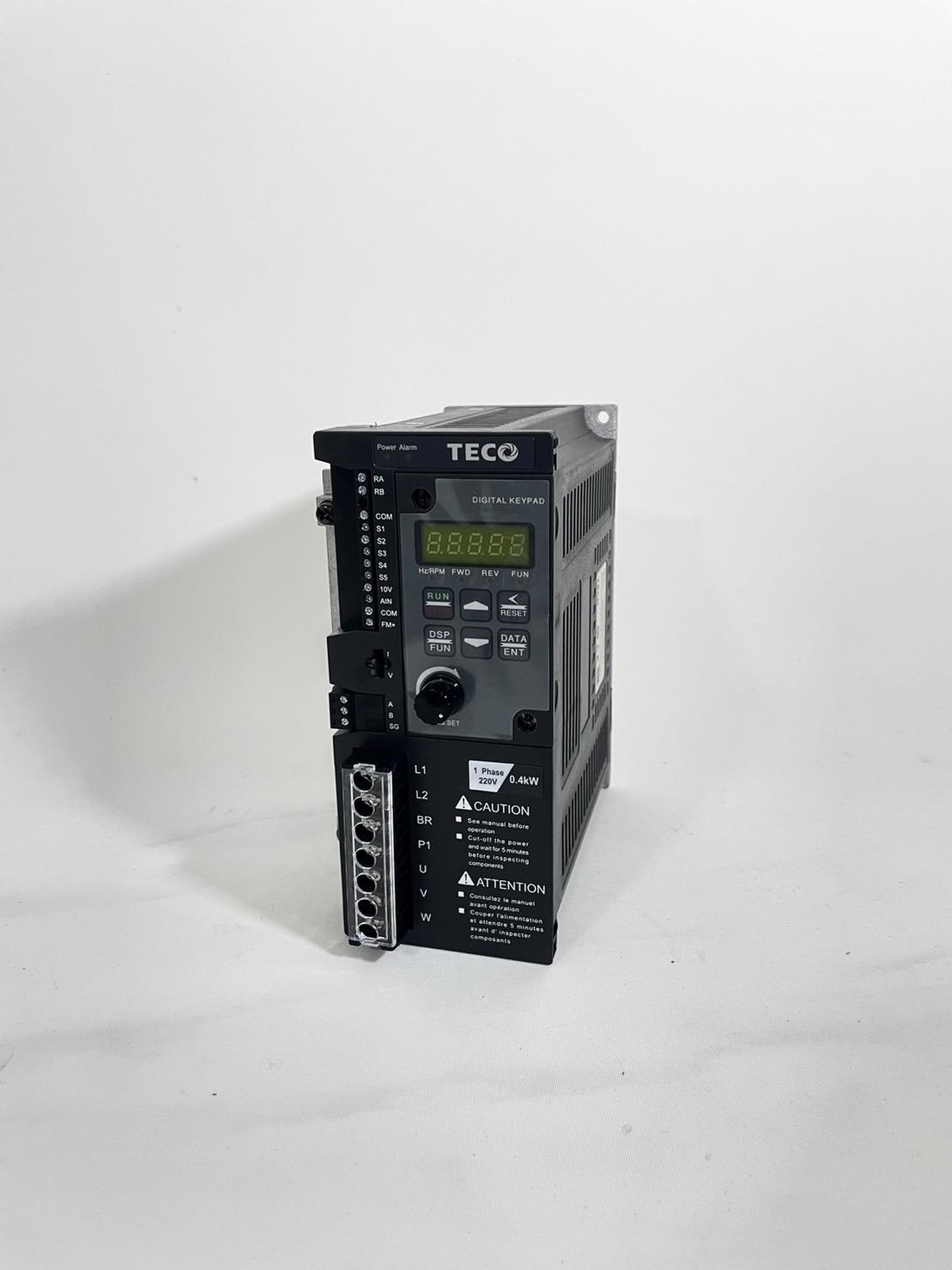 TECO Inverter Model:S310-2P5-H1BCD (0.5HP 0.4kW) Input 1-Phase 220V Output 3-Phase 220V