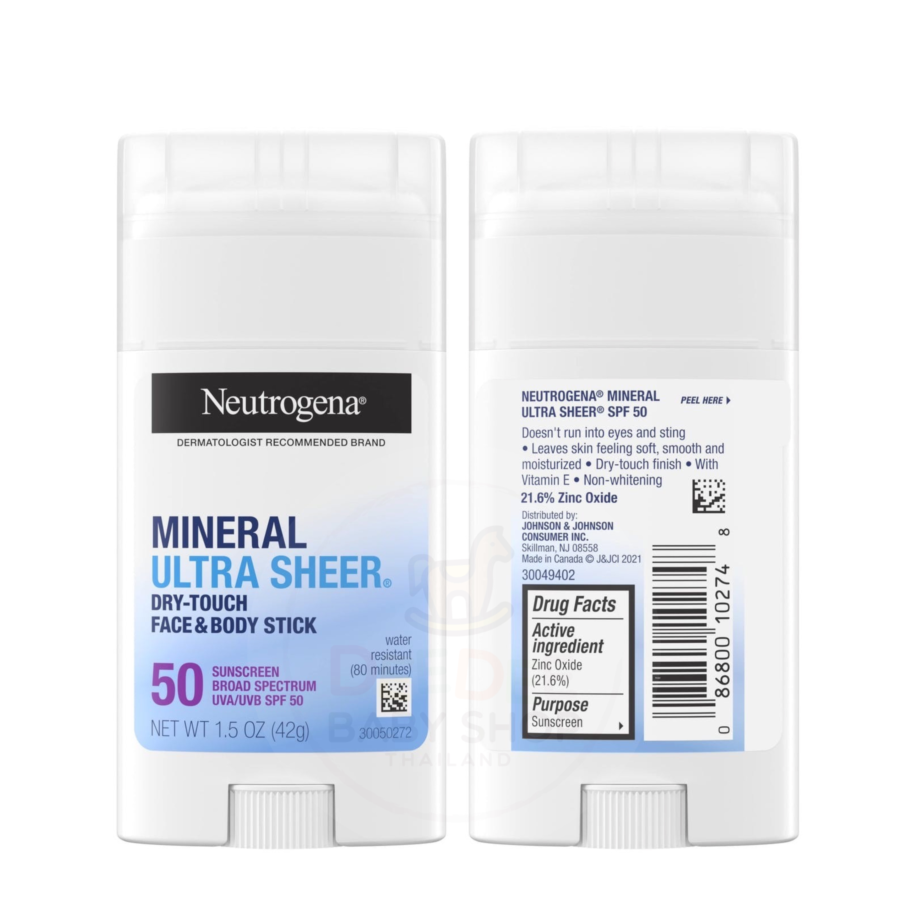ครีมกันแดดชนิดแท่งสำหรับผิวหน้าและผิวกาย Neutrogena Mineral Ultra Sheer Face & Body Stick Sunscreen SPF 50