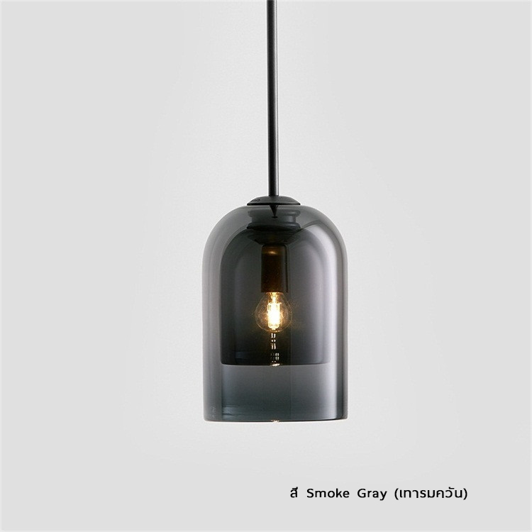 โคมไฟแขวนเพดานแก้วทรงกระบอก [DD15]