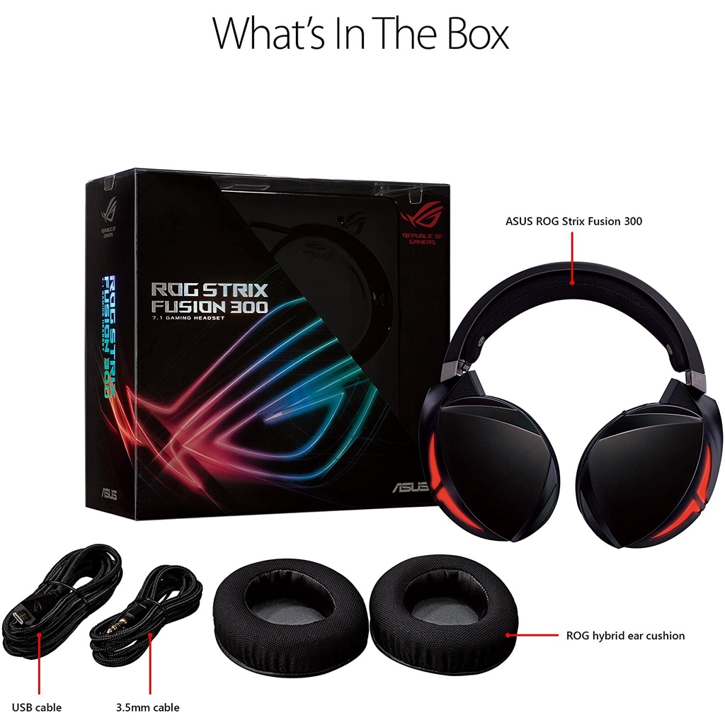 หูฟังเกมมิ่ง ASUS ROG Strix Fusion 300 Headset 7.1 Gaming USB