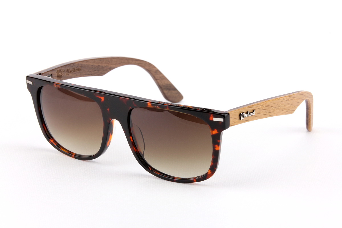 แว่นกันแดดขาไม้ Weekend Duet Collection Berlin Havana (Light)