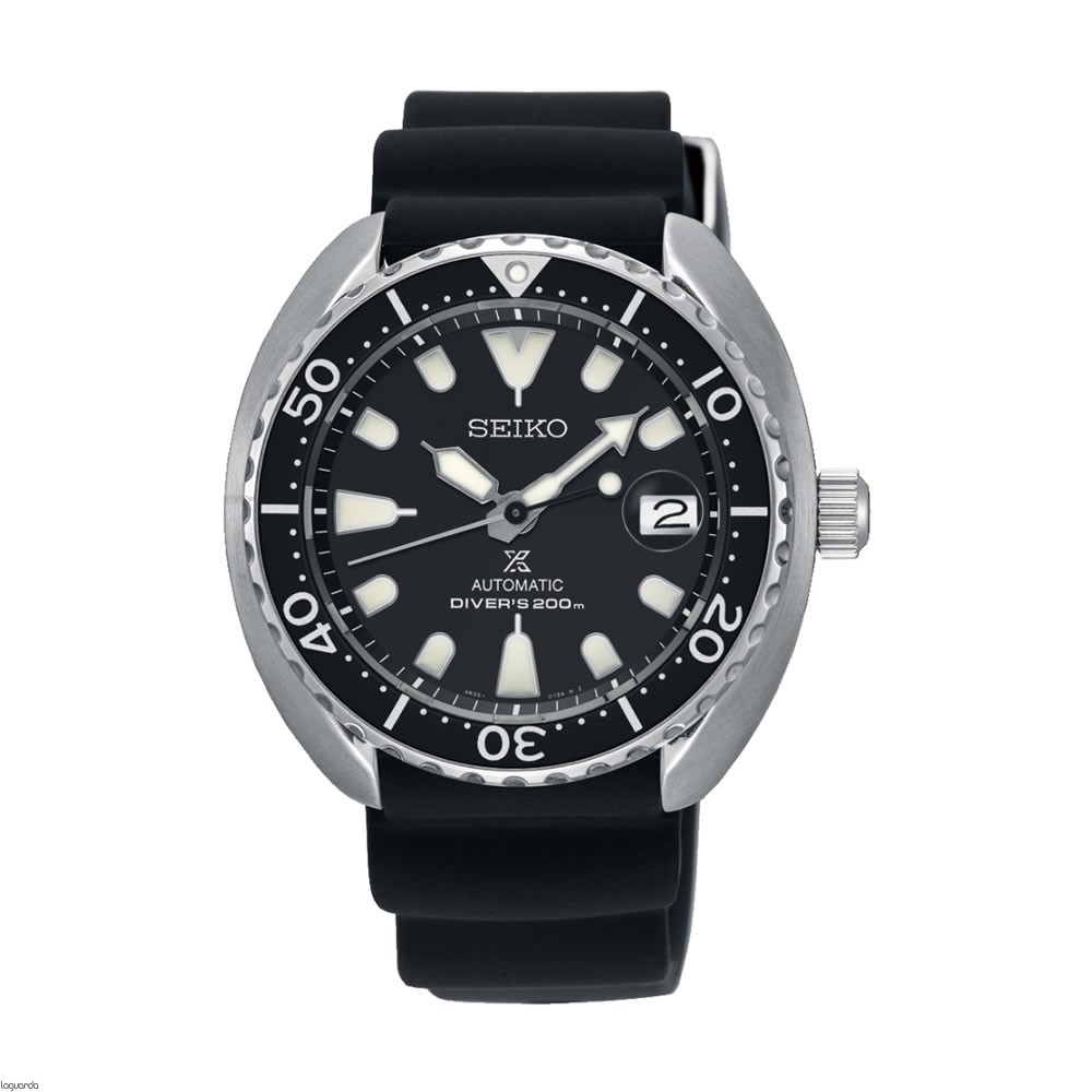 Seiko Men's 42mm Black Silicone Band Steel Case Automatic Analog Watch SRPC37J1 (Made in Japan)