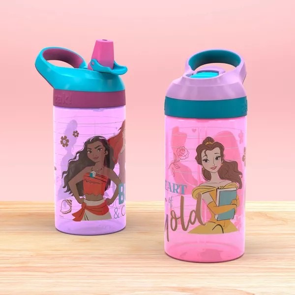 กระติกน้ำพร้อมหลอดดื่มสำหรับเด็ก Zak! Disney Princess 16 Oz. Water Bottle (2-Pack)