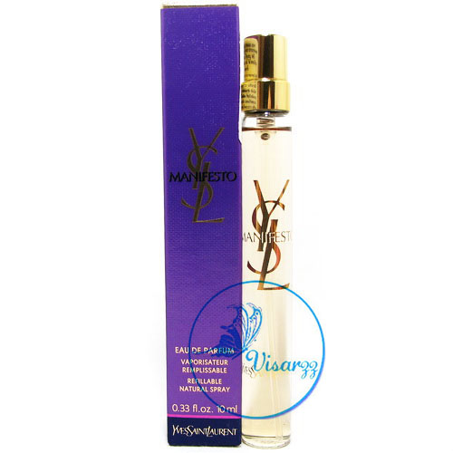 YvesSaintLaurent Manifesto EDP 10 mL แบบสเปรย์ เติมความหอมให้น่าหลงใหลตามแบบฉบับสาว YSL ด้วยความหรูหราจากน้ำหอมที่ปรุงแต่งจากกลีบดอกไม้สีขาว