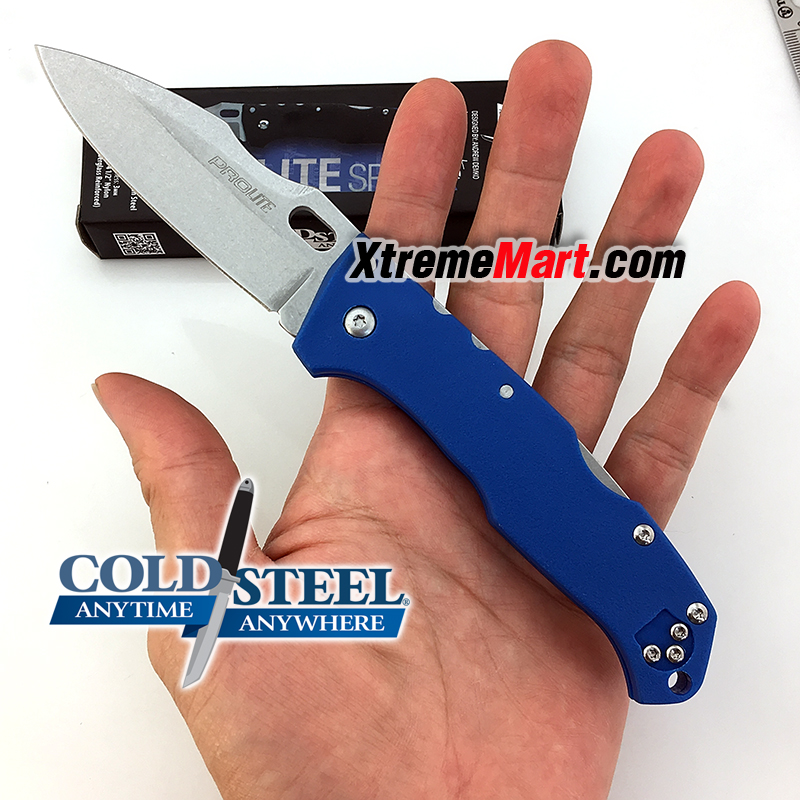 มีดพับ Cold Steel รุ่น 4116 Stainless Blade Stonewash ด้าม GFN สีฟ้า